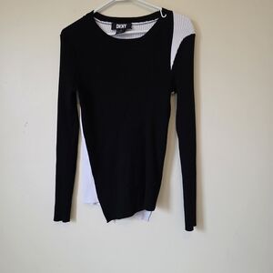 DKNY Colour Block Long Sleeve Knit